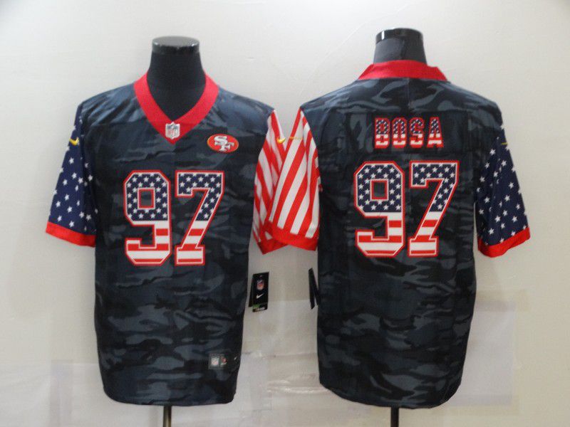 Men San Francisco 49ers #97 Bosa Camouflage national flag Nike Limited NFL Jersey